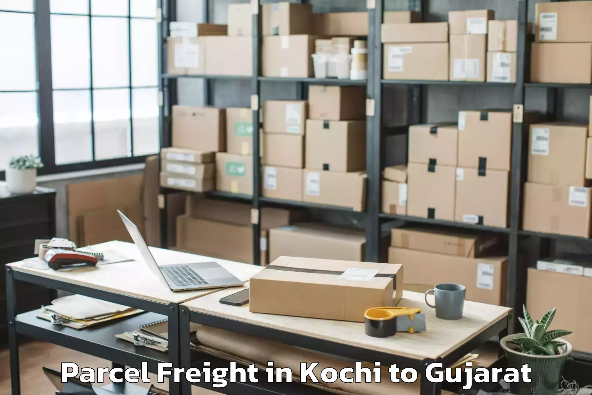 Efficient Kochi to Ahmedabad Parcel Freight